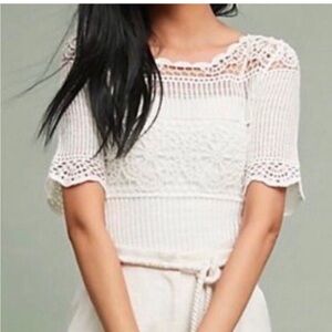 James Coviello Anthropologie Crochet top